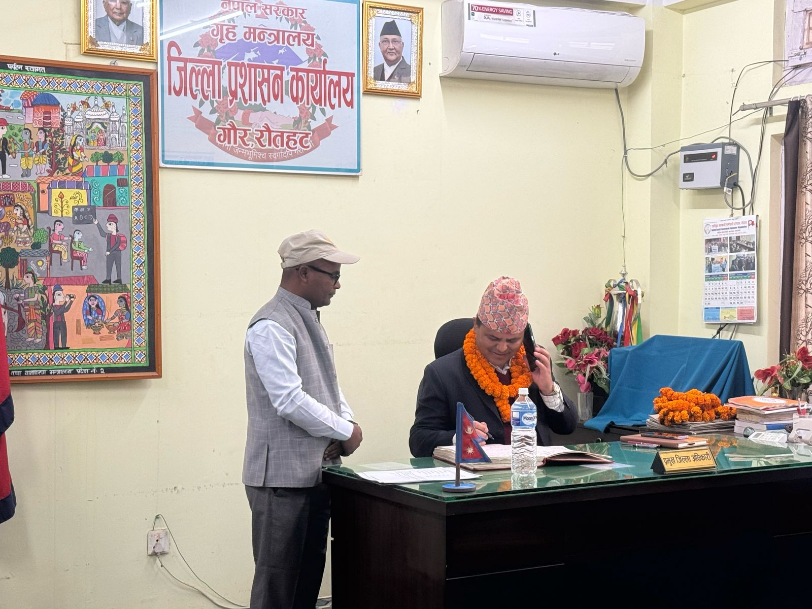 प्र.जि.अ. श्री बिनोद कुमार खड्काज्यूको स्वागत गरिएको केही झलक